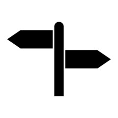 Vector Directional Sign Glyph Icon Design