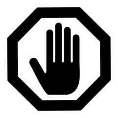 Vector Stop Sign Glyph Icon Design