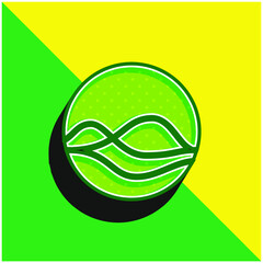 Assistant Green and yellow modern 3d vector icon logo