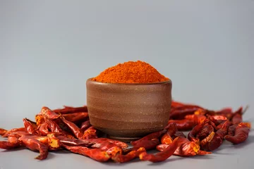 Photo sur Plexiglas Piments forts paprika powder or red chilli powder
