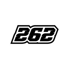 Racing number 262 logo on white background