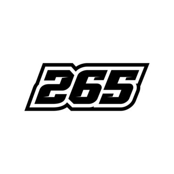 Racing number 265 logo on white background