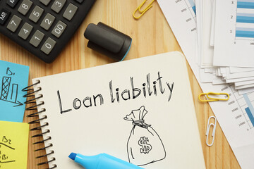 Loan liability is shown on the business photo using the text