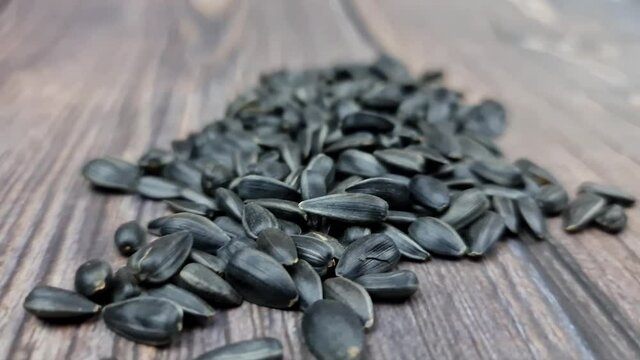 The Sunflower seeds close-up. Natural seeds. Sunflower seeds.