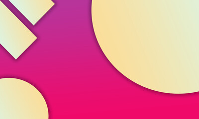 pink gradient background image with squares and circles