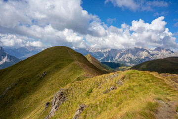 Beautiful landscape of the Dolomites in September.