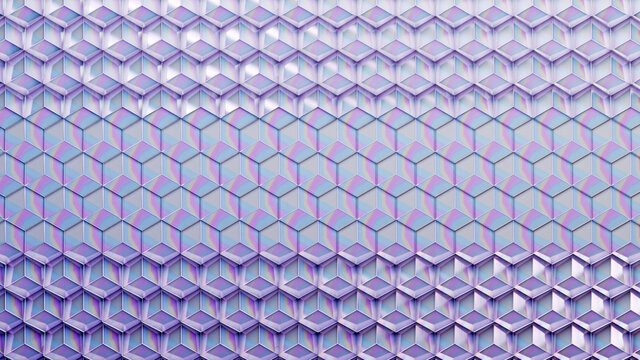 uniform background of cubes at an angle in pastel colors