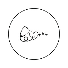 Stethoscope icon  design graphics vector
