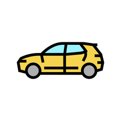 suv car color icon vector. suv car sign. isolated symbol illustration
