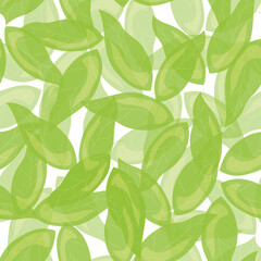 Seamless pattern with hand drawn leaves. Background for textiles, kitchen utensils and wrapping paper, background for the site
