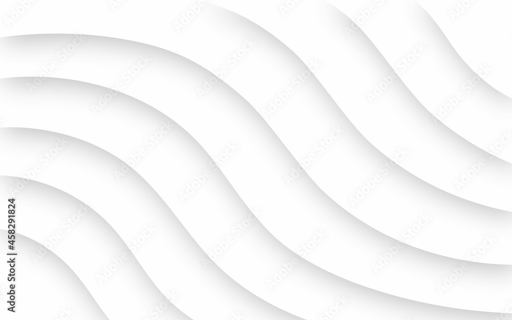 Poster abstract white background with curved lines vector illustration. abstract curved line geometric whit