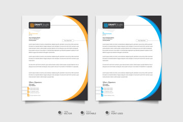 New modern digital professional and creative latter head customizable template design