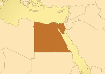 Egypt map old vintage Africa