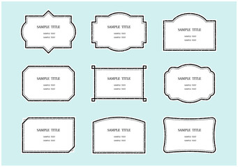 飾り枠　フレーム　スタンプ風
