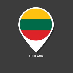 Lithuania flag Vector marker with flags.