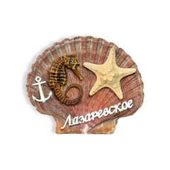 Souvenir from Lazarevskoe (Russia). Design element with clipping path