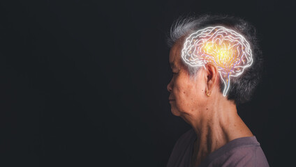 Dementia in senior people. Memory loss. Awareness of Alzheimer's, Parkinson's disease, stroke,...