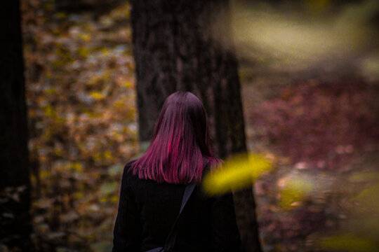 girl in a forest