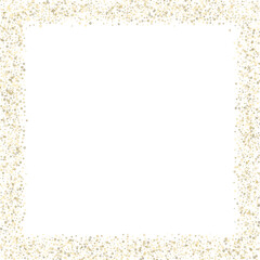 Gold Glitter Stars. Luxury Shiny Confetti.