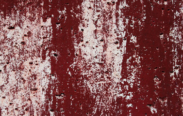 Abstract background of concrete wall with peeling paint and defects