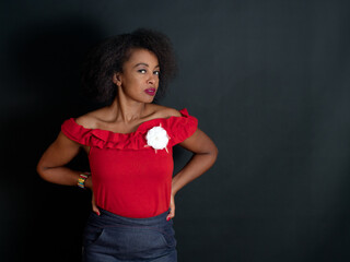 Stylish African American woman