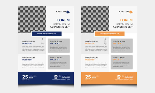 Clean modern creative flyer template design | poster, leaflet | corporate flyer design | Two template design | Professional flyer template design