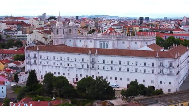 Lisboa - Alfama - Mosteiro de S&atilde;o VIcente de Fora vista aerea