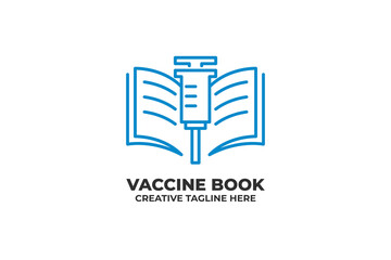 Vaccine Injection Book Immunization Logo
