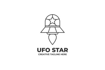 Ufo Star Monoline Logo