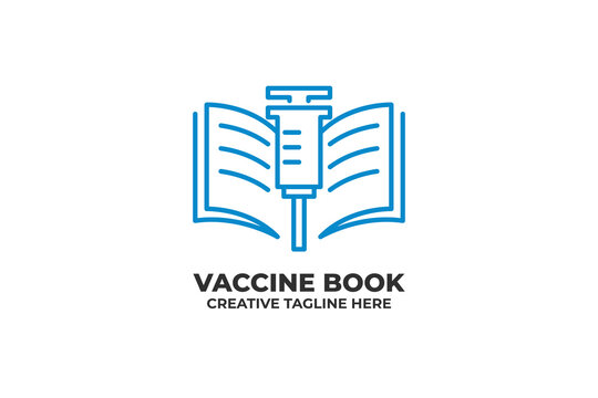 Vaccine Injection Book Immunization Logo