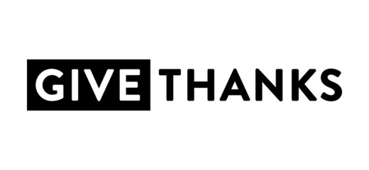 Give Thanks text, Thanksgiving Text, Thanksgiving Banner, Grateful Text, Vector Illustration