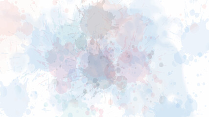 Obraz premium Watercolor painted background with blots and splatters. Paper textured creative hand drawn watercolor splash illustration.