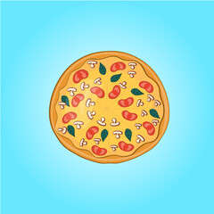 Cute pizza illustration