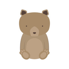 Cute Cartoon, Baby Shower Character, Teddy Bear, Bear Vector, Cute Animal, Animal Cartoon, Wild Animal, Wild Bear, Brown Bear Vector, Character Vector Illustration