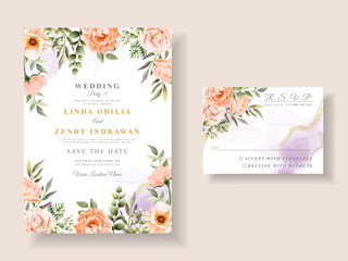 Fototapeta na wymiar Elegant wedding invitation floral design