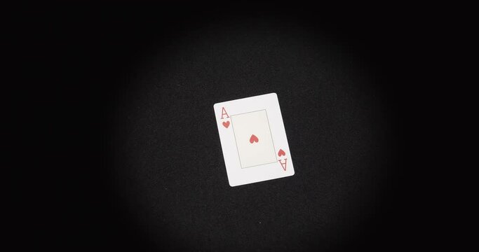 Hand throwing ace of hearts Your lucky card