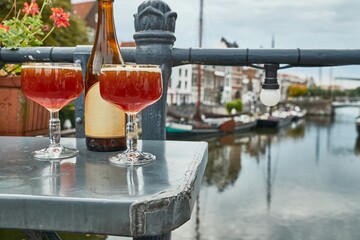 Beer in glasses in The Netherlands