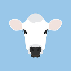 Cow Icon, Cow Vector, Cute Cow Cartoon, Farm Animal, Milk Branding, Branding Logo, Design Vector Illustration Background