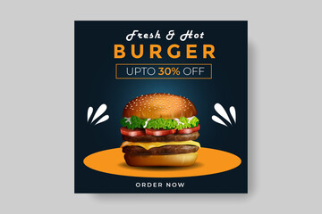 Special offer post social media food banner
