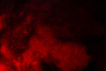 Red steam on a black background.