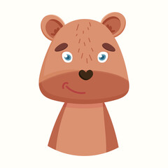 Cute bear. Vector illustration in flat style