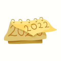 Calendar with a year. Vector illustration in flat style