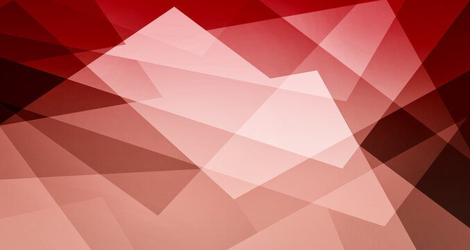 Abstract background, red pink and white background pattern in creative geometric modern art design and texture, modern business background painting with textured triangle shapes in abstract layout