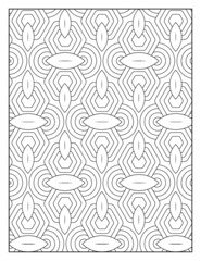 Geometric pattern pages for coloring book