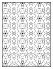 Fototapeta premium Geometric pattern pages for coloring book