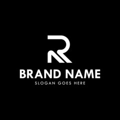 Initial letter mark alphabet r logo design