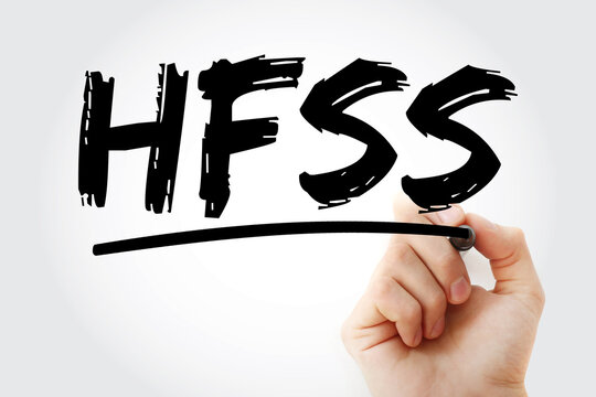 HFSS - High Frequency Structure Simulator acronym with marker, technology concept background