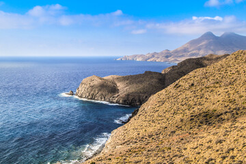 Cliffs and beaches in Cabo de Gata nature reserve, Almeria