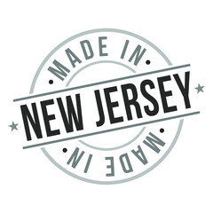 Made in New Jersey Quality Original Stamp Design Vector Art. Seal Badge national Product.