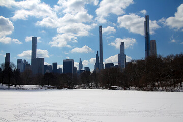A postcard from Central Park during a cold winter